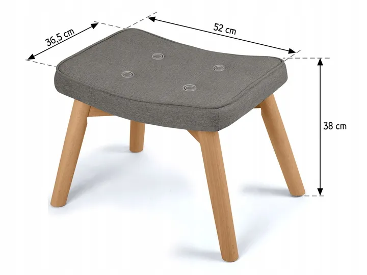 Lábtartó, Sofotel Norse, sötétszürke – 5. kép Lábtartó