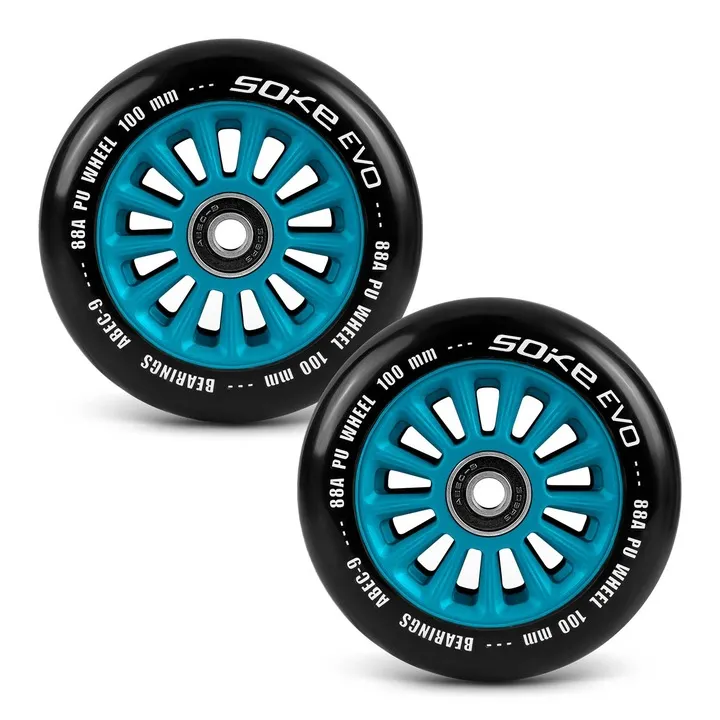 Roller kerék szett, SOKE, kék – 3. kép