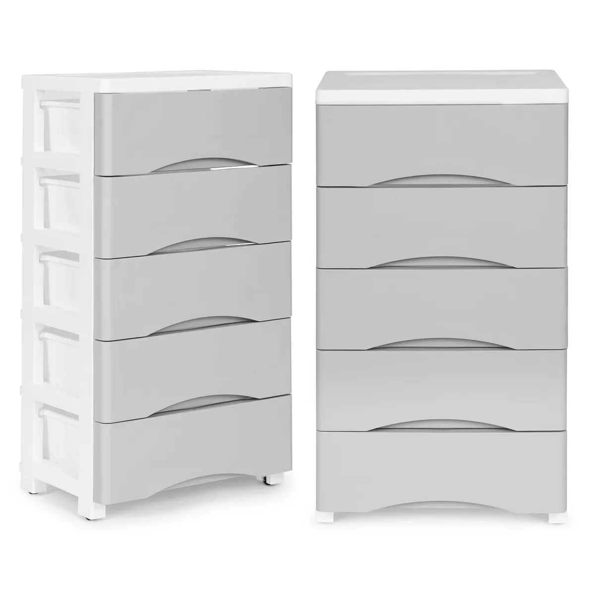Gurulós tároló, ModernHome PJJCBS0024-05A, fehér/szürke – 1. kép Gurulós tároló, ModernHome PJJCBS0024-05A, fehér/szürke – 1. kép
