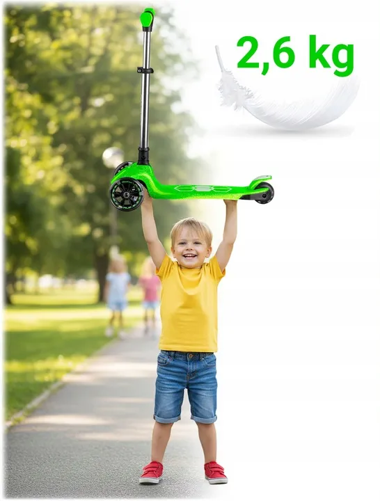 Háromkerekű roller, Ricokids Jelly, zöld – 7. kép