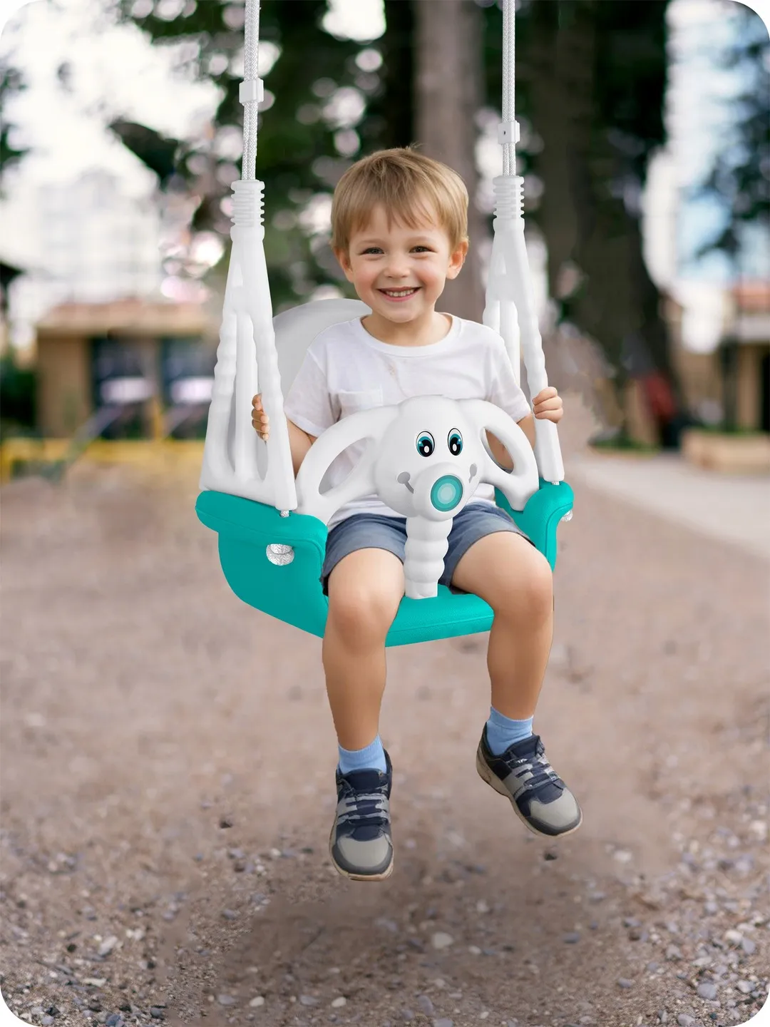 Gyerek hinta, Ricokids, türkiz/fehér – 7. kép Gyerek hinta, Ricokids, türkiz/fehér – 7. kép
