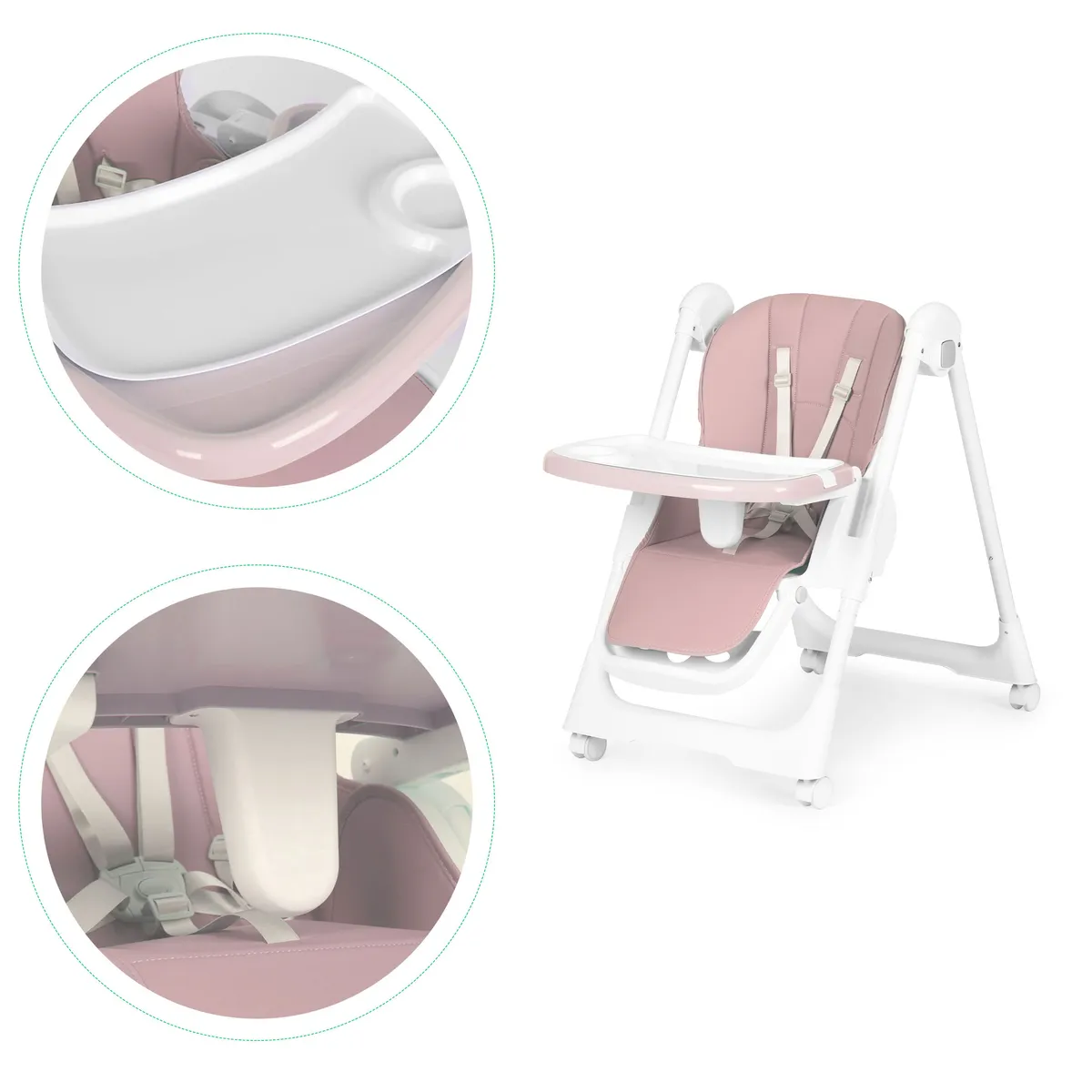 Etetőszék, ECOTOYS HA-013, rózsaszín – 5. kép Etetőszék, ECOTOYS HA-013, rózsaszín – 5. kép