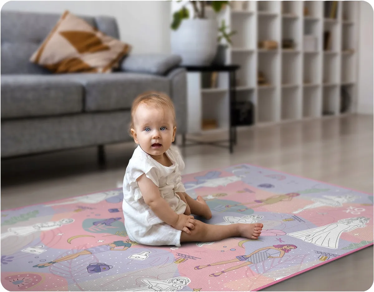 Játszószőnyeg, Ricokids RK-343, rózsaszín alap figurákkal – 5. kép Játszószőnyeg, Ricokids RK-343, rózsaszín alap figurákkal – 5. kép