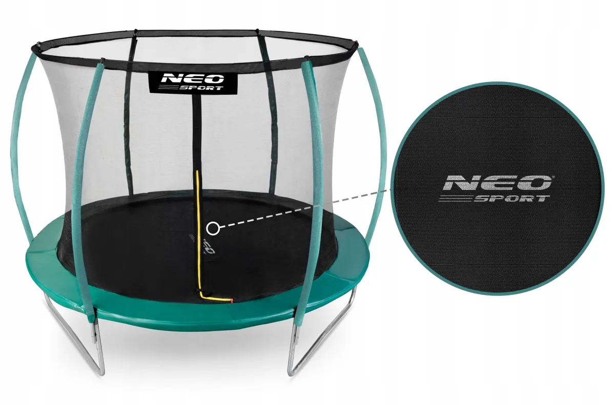 Kerti trambulin, Neo-Sport, fekete/zöld – 1. kép Kerti trambulin, Neo-Sport, fekete/zöld – 1. kép