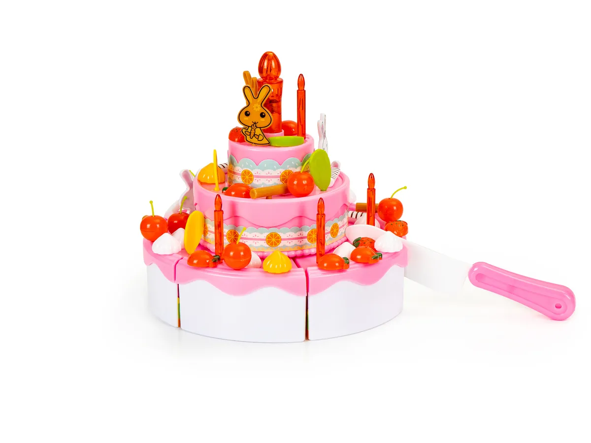 Játék élelmiszerkészlet, Multistore HC441048, party szett tortával – 2. kép Játék élelmiszerkészlet, Multistore HC441048, party szett tortával – 2. kép
