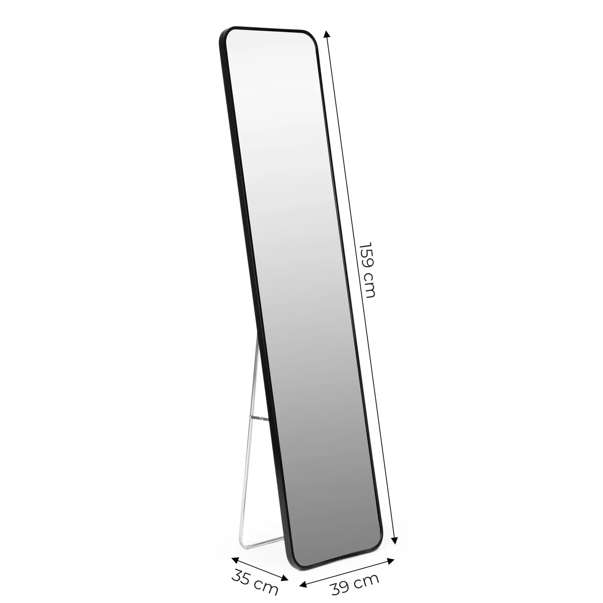 Álló tükör, ModernHome VKM-915B, fekete keret – 5. kép Álló tükör, ModernHome VKM-915B, fekete keret – 5. kép