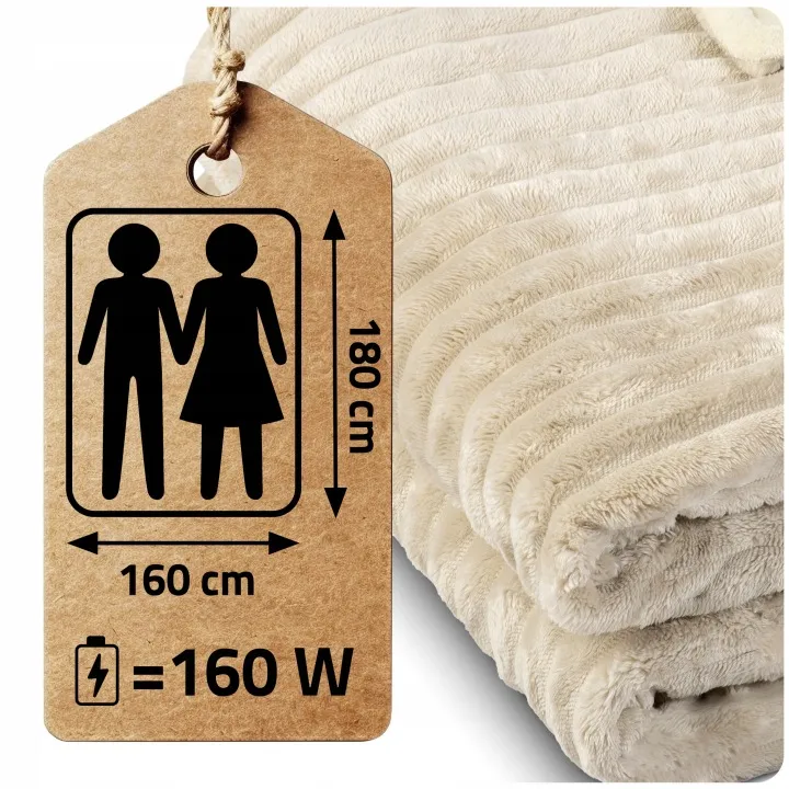 Elektromos melegítő takaró, Berdsen BD-961, krémszínű – 8. kép