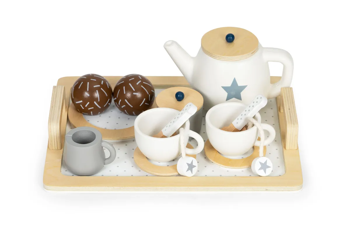 Játék teáskészlet, ECOTOYS W10B318B, 17 db – 3. kép Játék teáskészlet, ECOTOYS W10B318B, 17 db – 3. kép