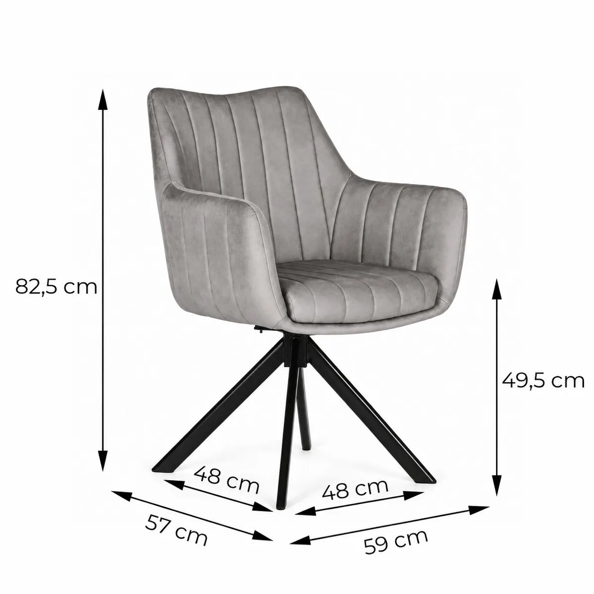 Étkezőszék, ModernHome TIKJ-3, szürke – 4. kép
