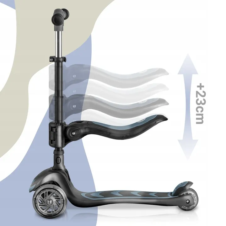 Háromkerekű roller, Nukido Flippo, fekete – 3. kép