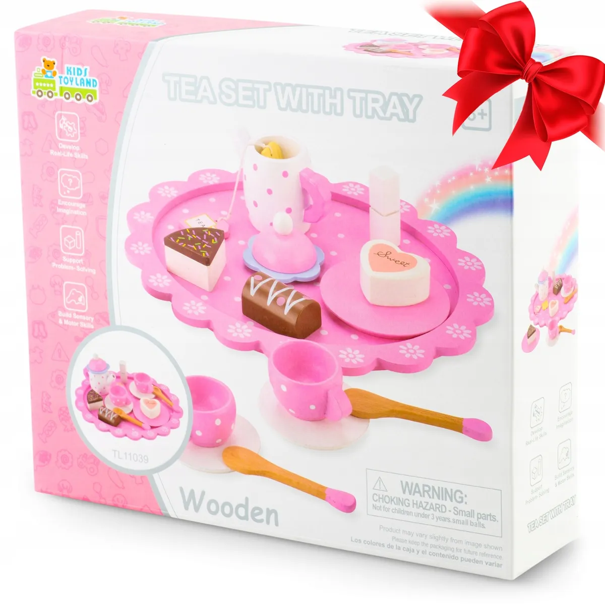 Fa játékkonyha, Ricokids RK-869, fa – 10. kép Ricokids RK-869 fa teáskészlet