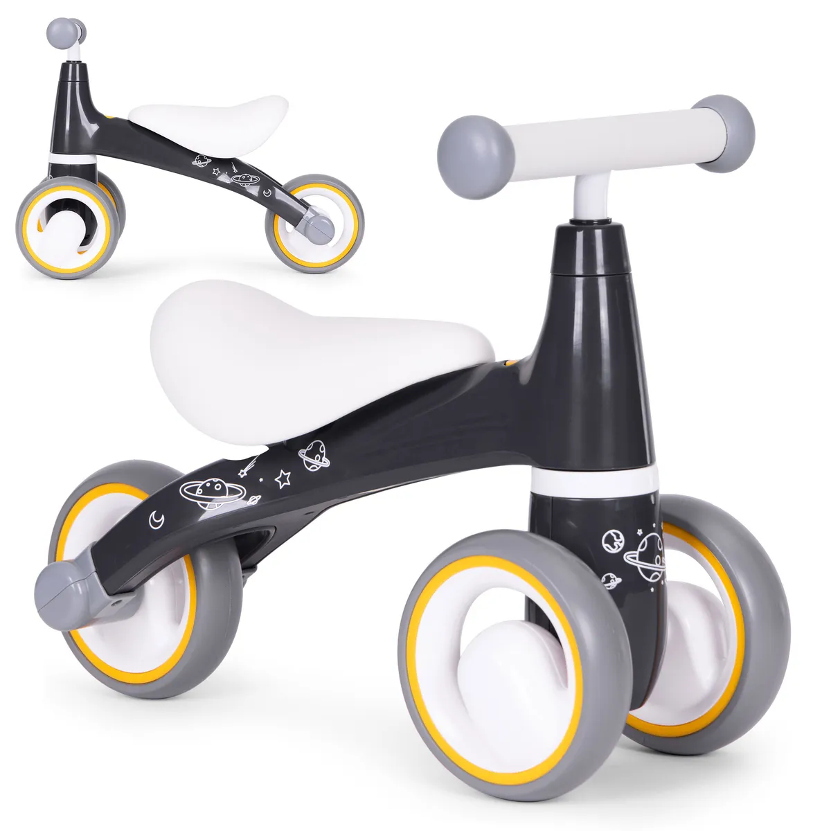Háromkerekű futóbicikli, ECOTOYS Cosmic, fekete – 1. kép Háromkerekű futóbicikli, ECOTOYS Cosmic, fekete – 1. kép