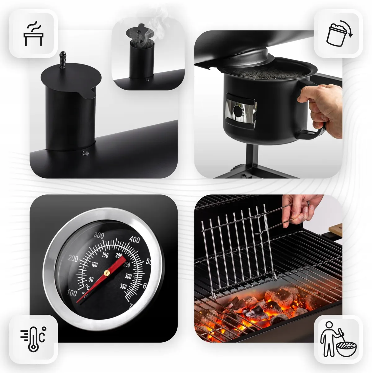 Faszenes grill, Berdsen BD-895, fekete – 7. kép