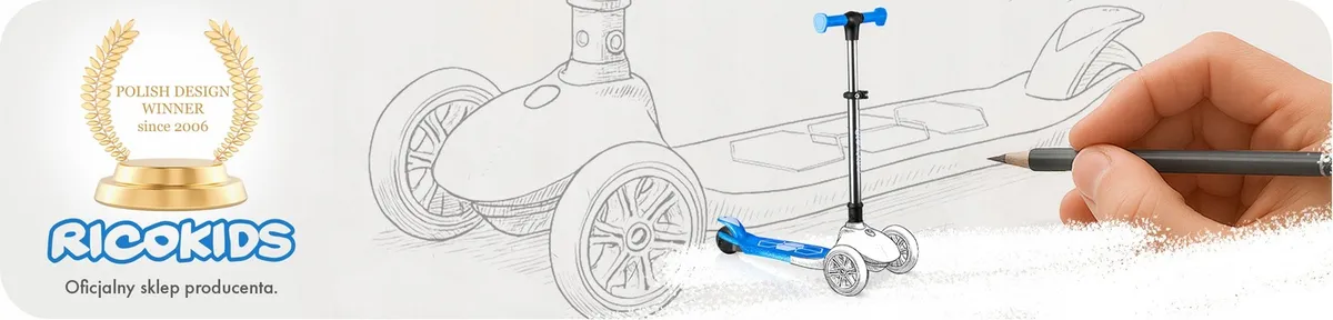Háromkerekű roller, Ricokids Jelly, kék – 1. kép