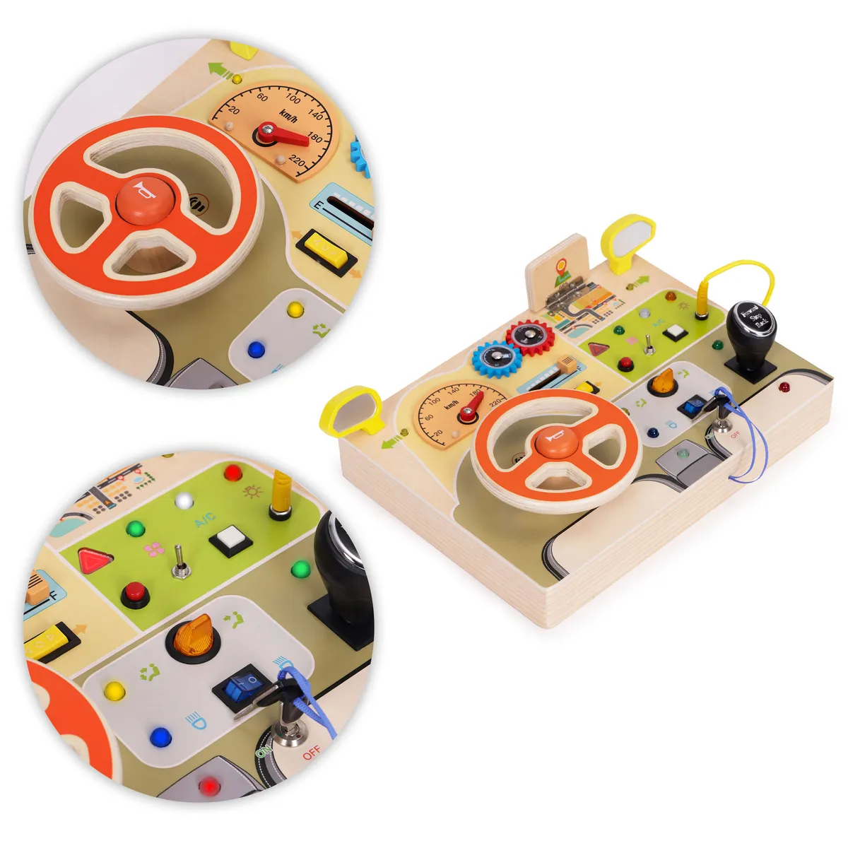 Oktatójáték, ECOTOYS HM328236, autós műszerfal – 3. kép Oktatójáték, ECOTOYS HM328236, autós műszerfal – 3. kép