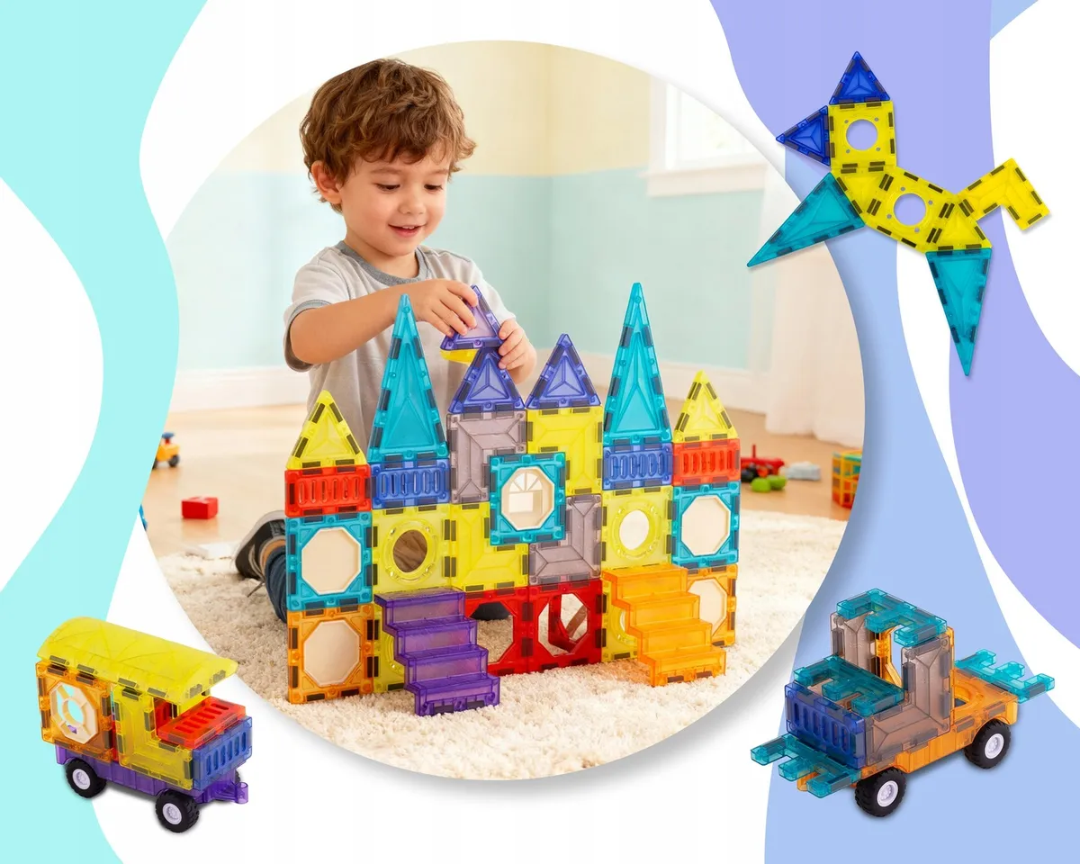 Mágneses játékkészlet, Ricokids RK-782, 71 db – 5. kép