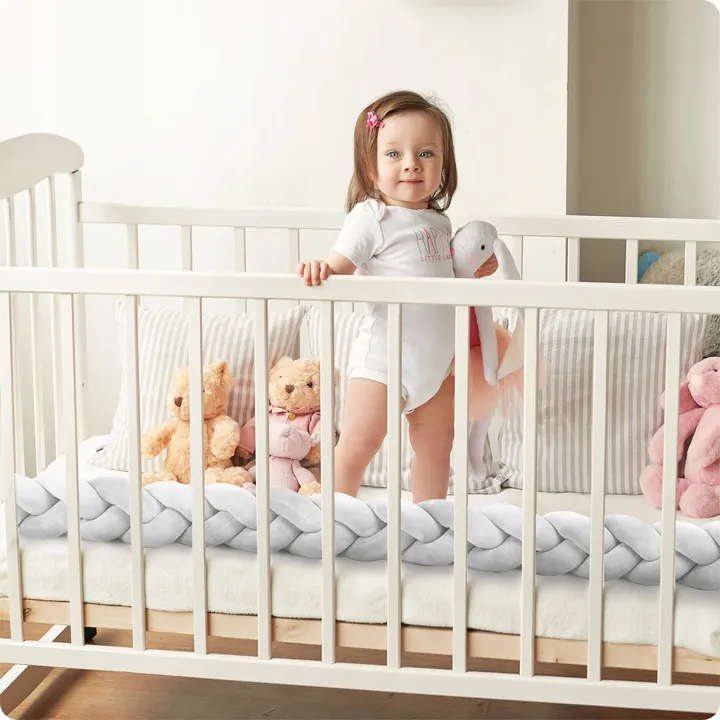 Rácsvédő kiságyba, Ricokids, szürke – 9. kép