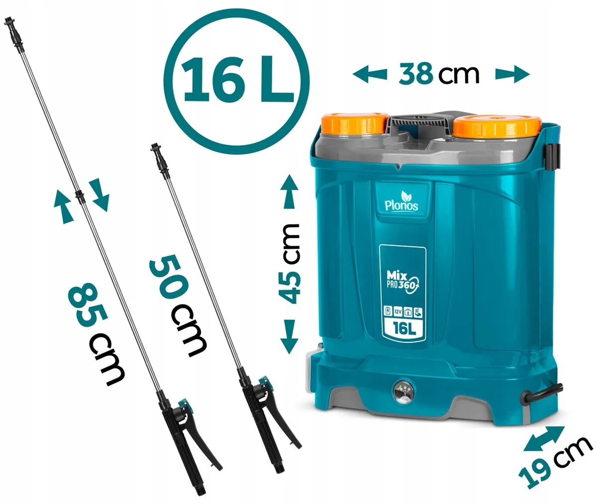 Akkumulátoros permetező, Plonos PL-604, kék – 12. kép