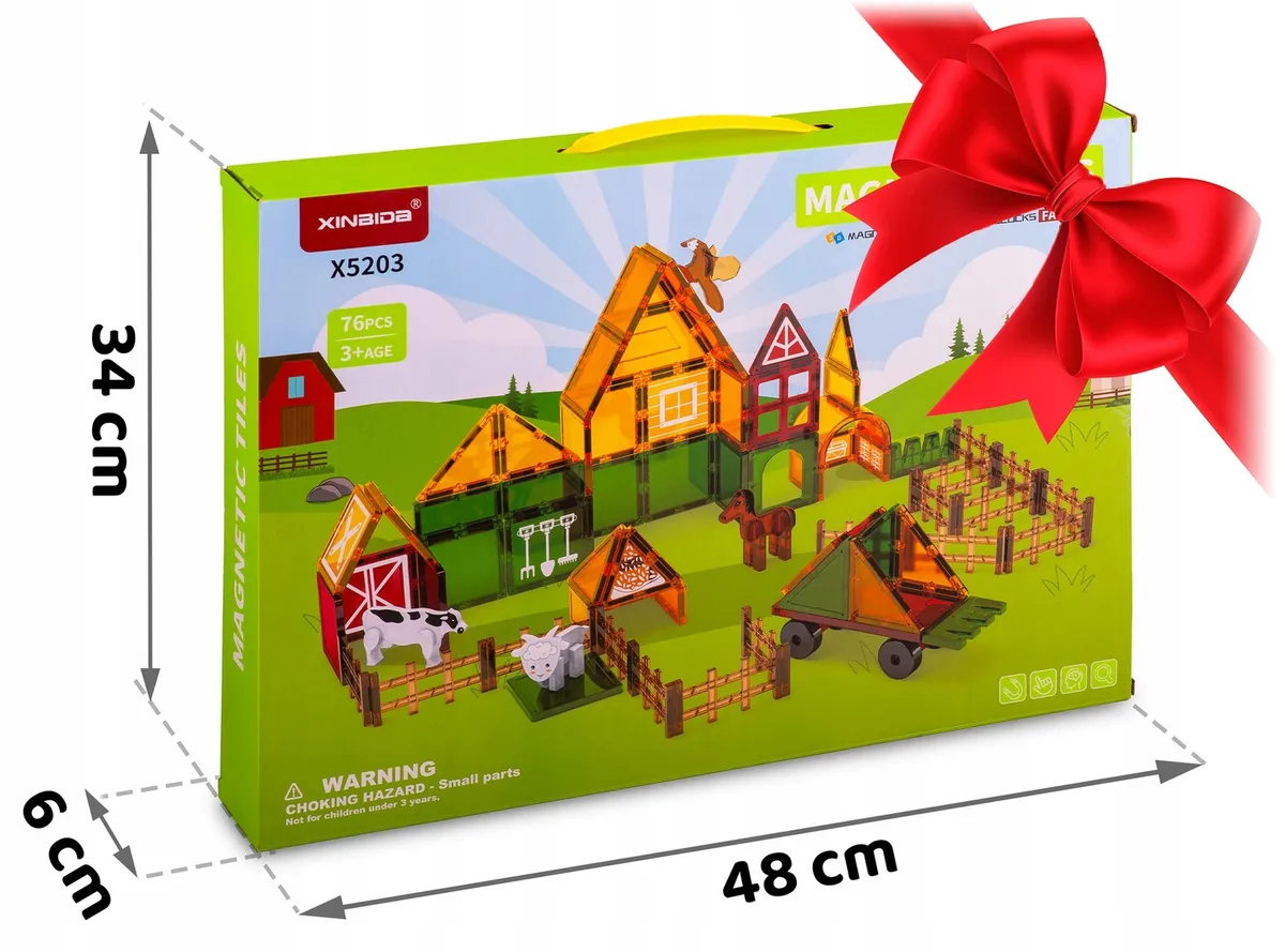Mágneses játékkészlet, Ricokids RK-781, 76 db – 9. kép