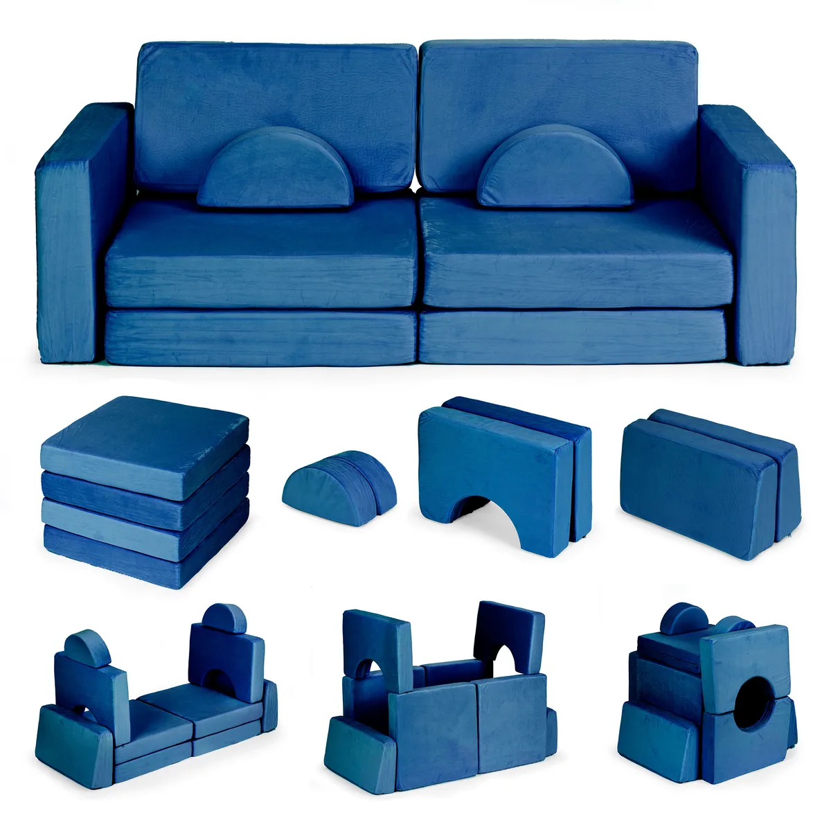 Gyerek moduláris fotel, ECOTOYS TMSRT-15-NB, kék – 1. kép