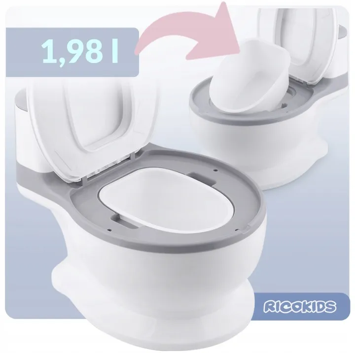 Gyerek bili, Ricokids RK-290, fehér/szürke – 2. kép Gyerek bili, Ricokids RK-290, fehér/szürke – 2. kép