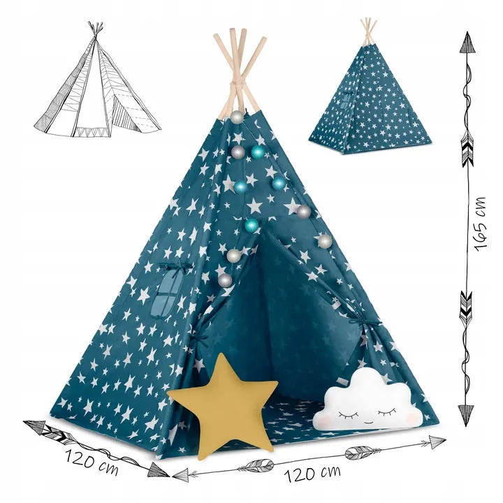 Gyereksátor, Nukido Tipi, fényfüzérrel – 11. kép