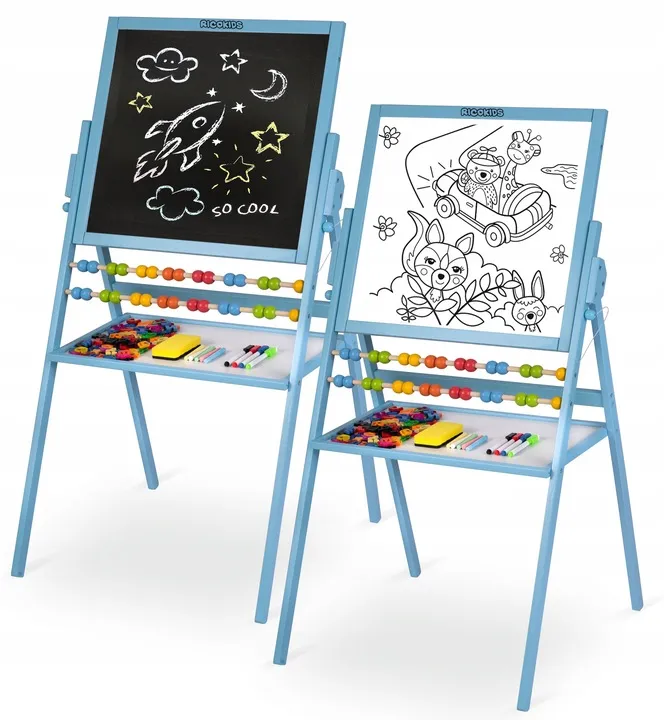 Mágneses rajztábla, Ricokids, kék – 3. kép
