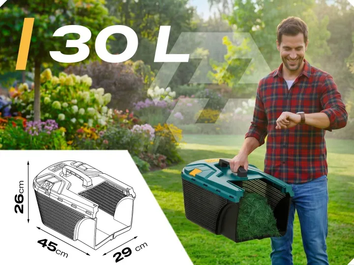 Elektromos fűnyíró, Humberg HM-612, zöld/fekete – 9. kép