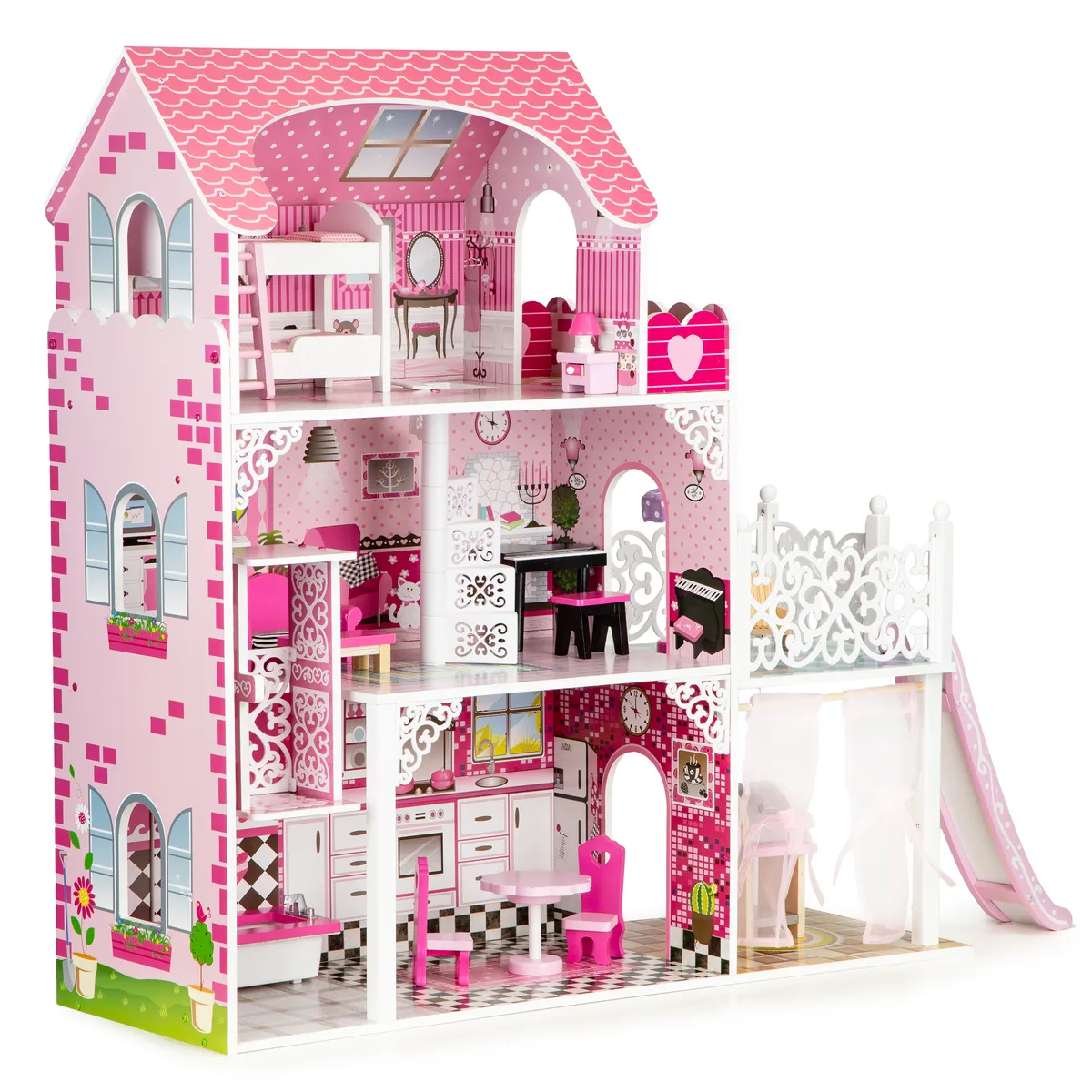 Fa babaház, ECOTOYS TL49059, 89 x 32,5 x 90 cm – 2. kép
