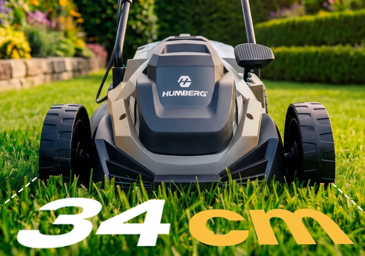 Elektromos fűnyíró, Humberg HM-612, szürke/fekete – 5. kép