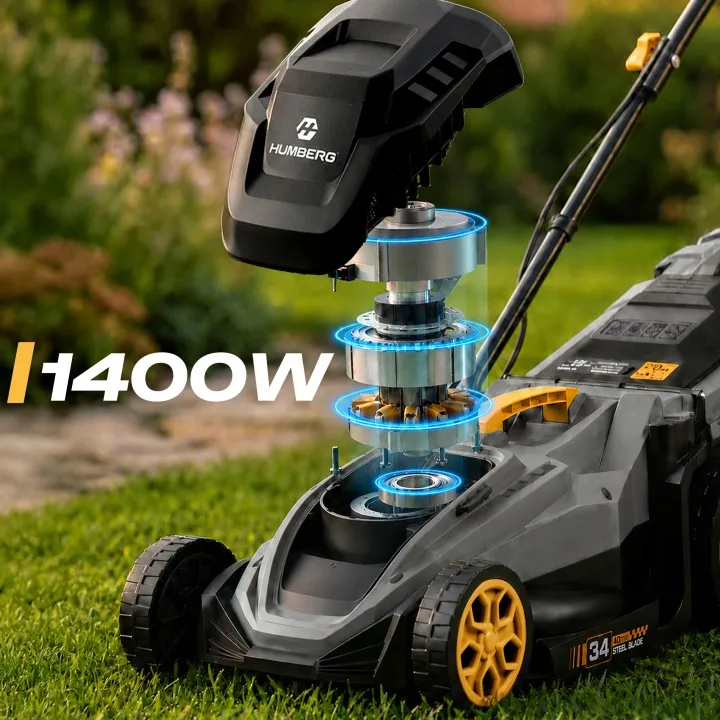 Elektromos fűnyíró, Humberg HM-612, szürke/fekete – 8. kép