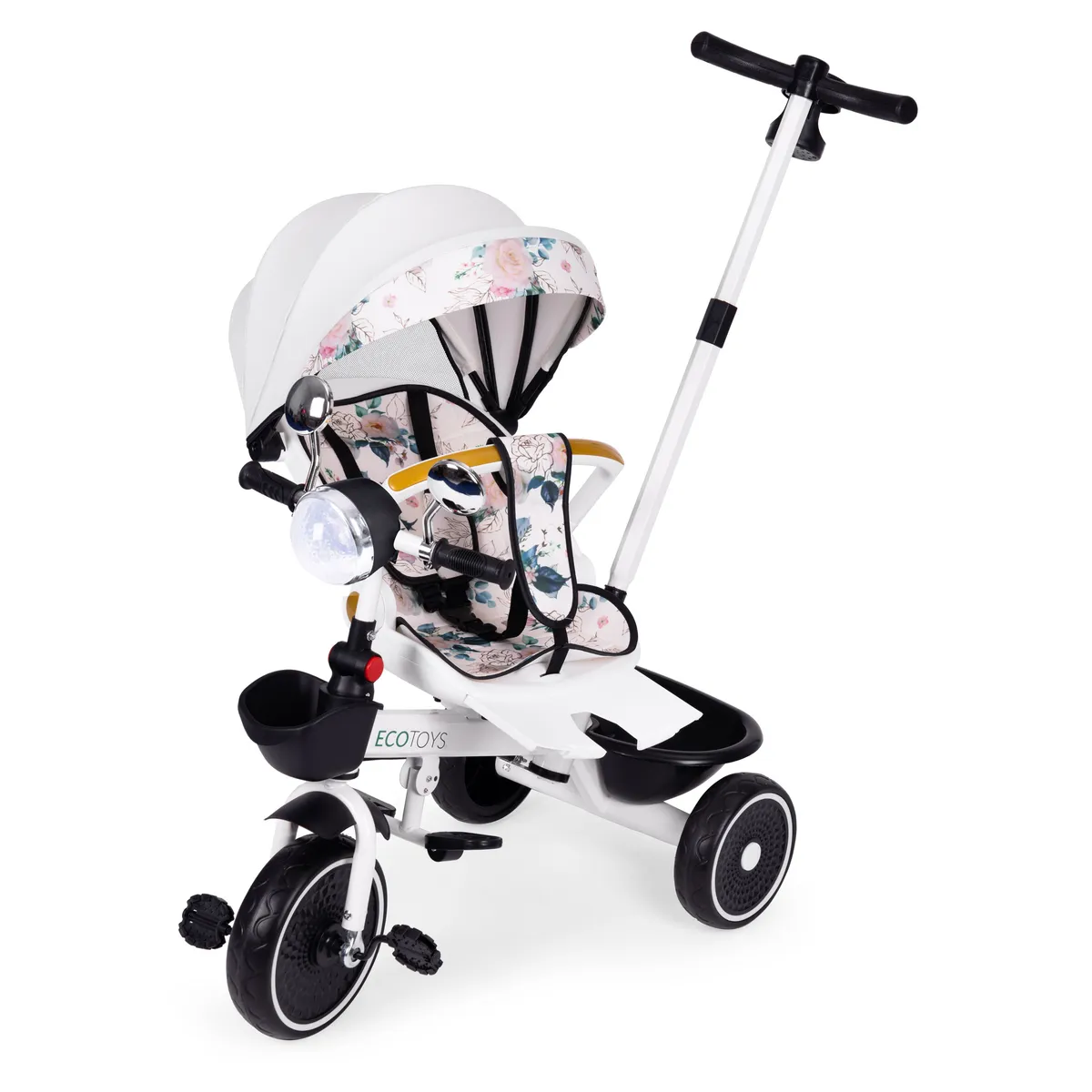 Háromkerekű tricikli, ECOTOYS WQL-186, fehér – 5. kép