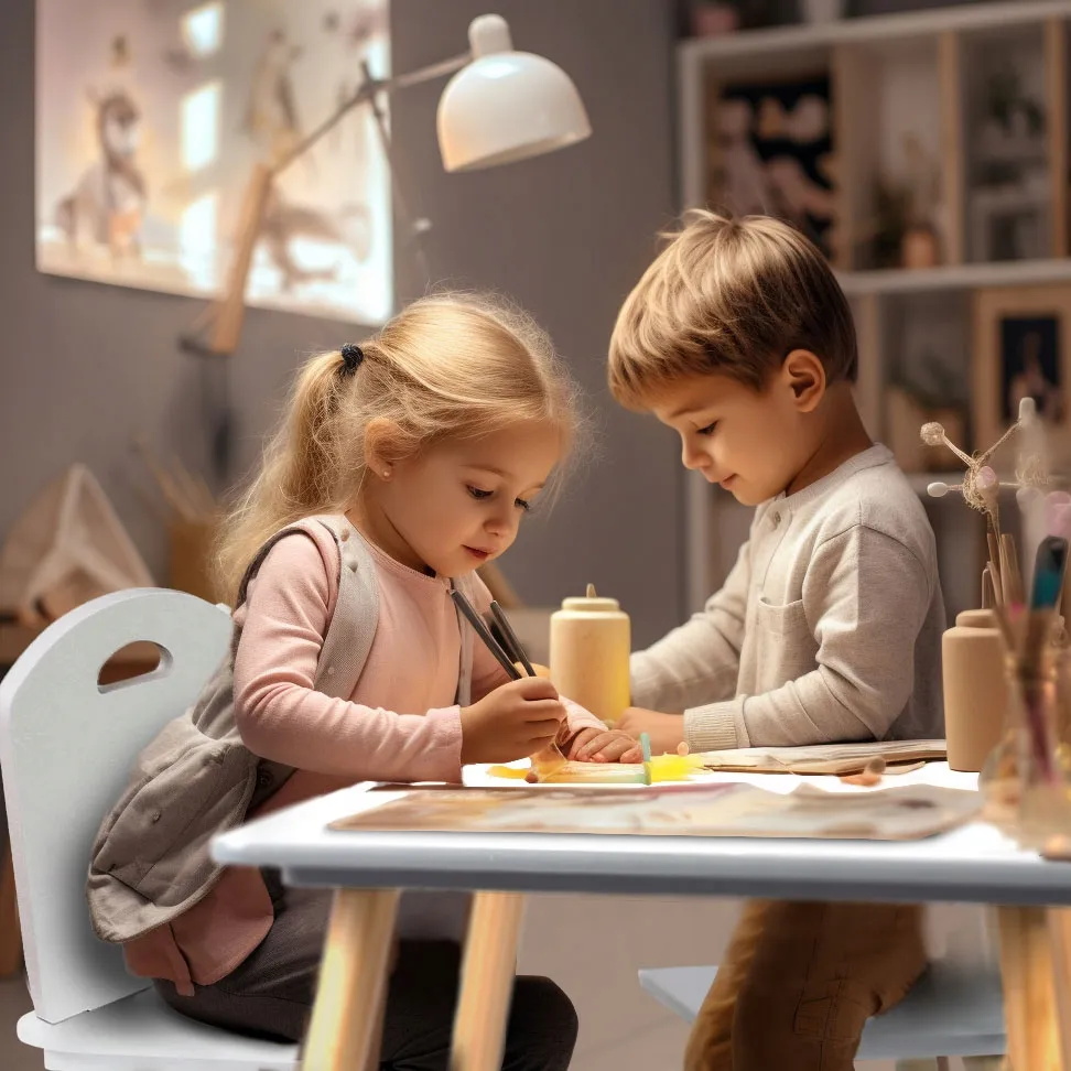 Fa játékasztal, Ricokids RC-848, asztal + 2 szék – 7. kép Fa játékasztal, Ricokids RC-848, asztal + 2 szék – 7. kép