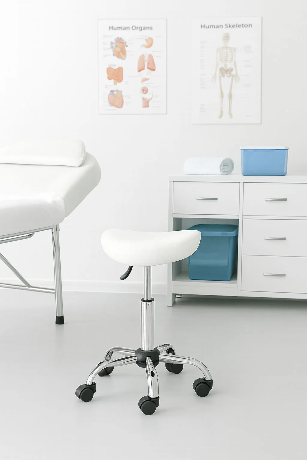 Kozmetikai szék, ModernHome BC004-W, fehér – 4. kép