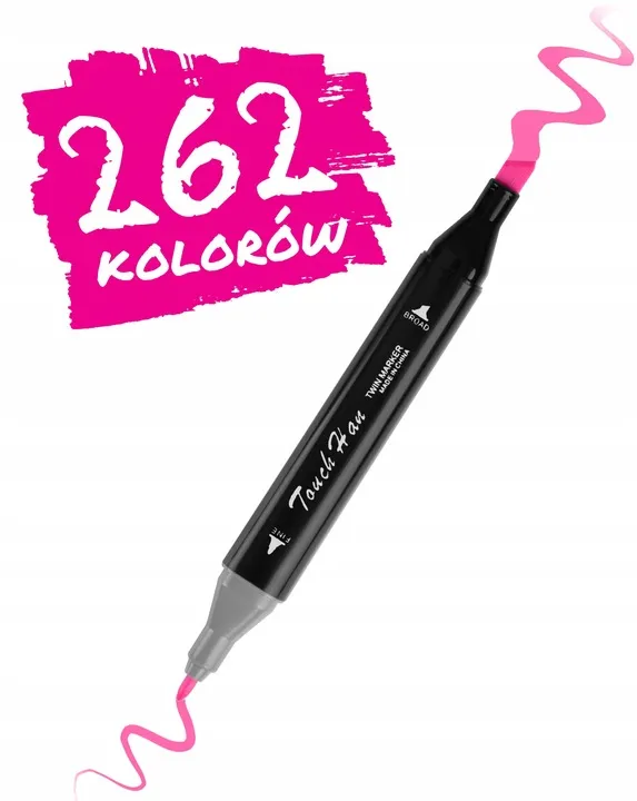 Kétoldalas filctoll készlet, Nukido, NK-915 – 5. kép Kétoldalas filctollak közelről
