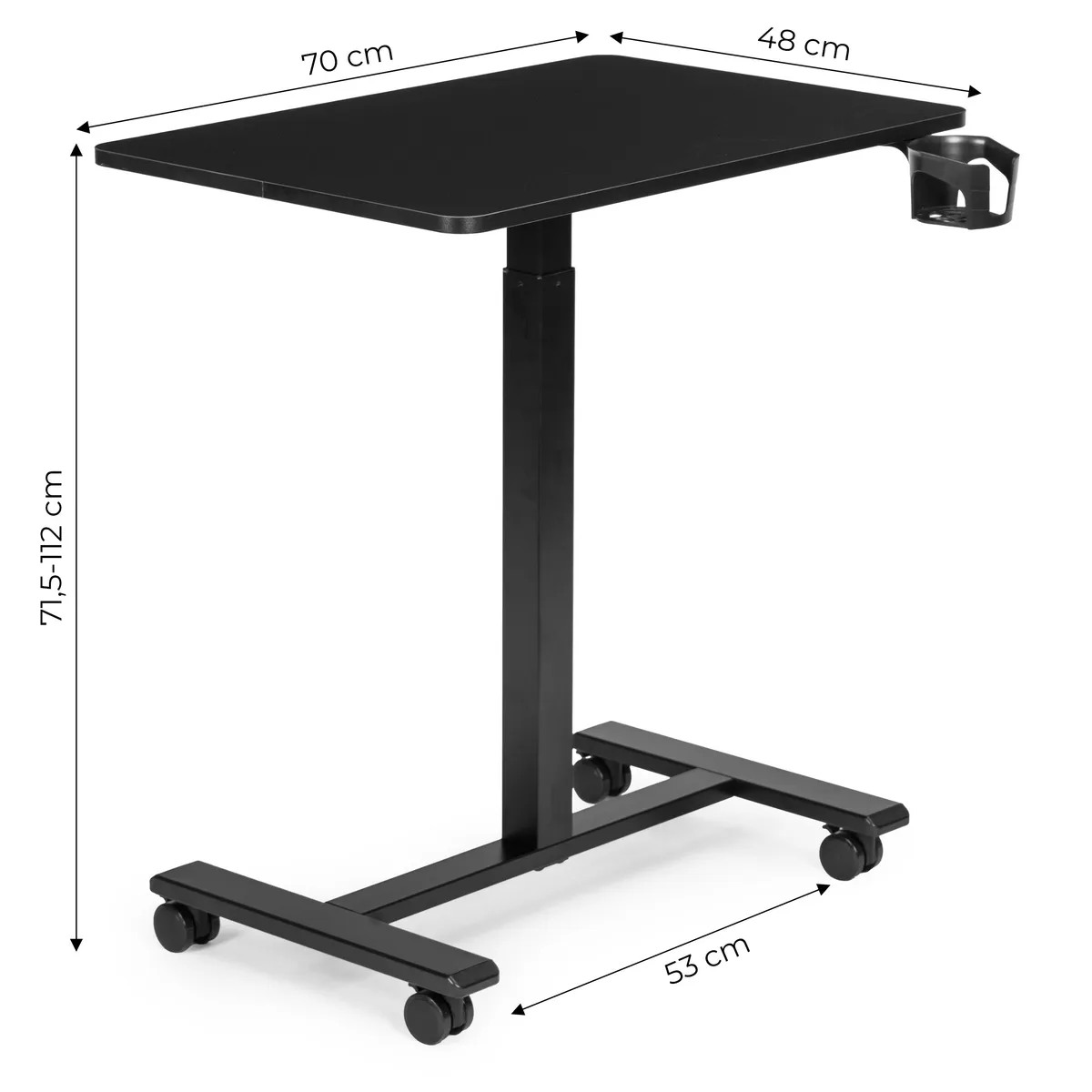 Laptopasztal, ModernHome JNI-PN01-1-1-NP, fekete – 4. kép