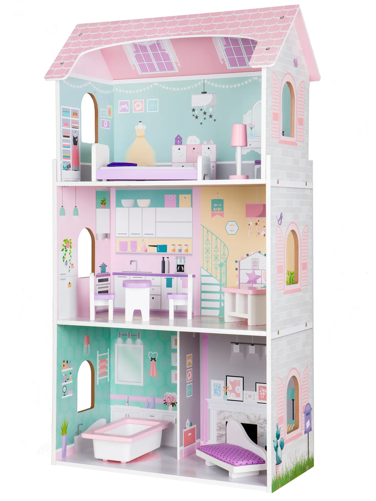 Fa babaház, ECOTOYS 4121, Jagodowa rezidencia – 5. kép Fa babaház, ECOTOYS 4121, Jagodowa rezidencia – 5. kép