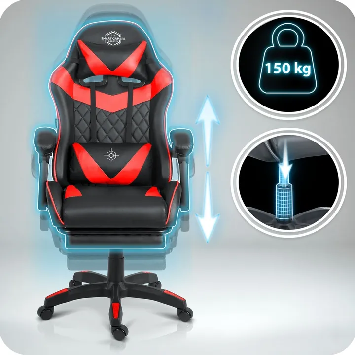 Gamer szék, Sofotel Draknor II, fekete-piros – 8. kép Gamer szék, Sofotel Draknor II, fekete-piros – 8. kép