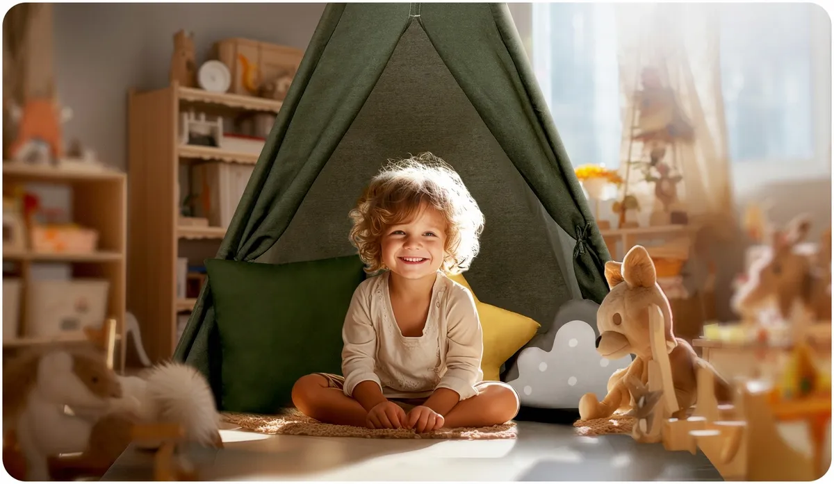 Gyereksátor, Nukido NK-406 Tipi, 116 x 116 x 165 cm – 3. kép