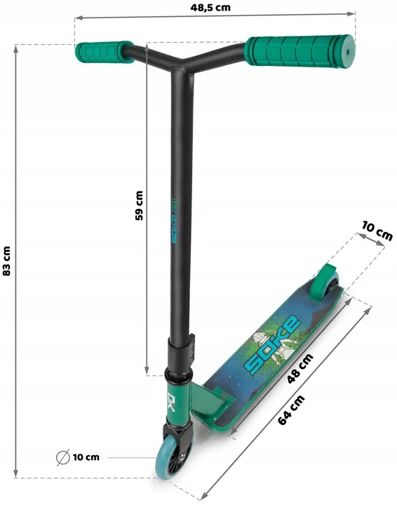 Kaszkadőr roller, SOKE GO!, kék – 8. kép