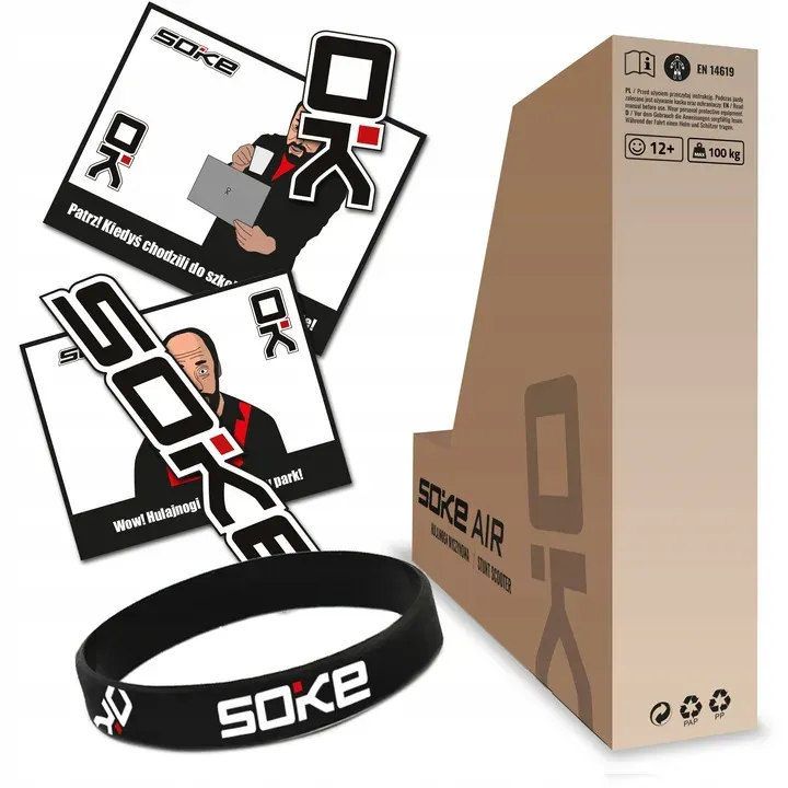Kaszkadőr roller, SOKE XTR Street Rainbow, fekete – 9. kép
