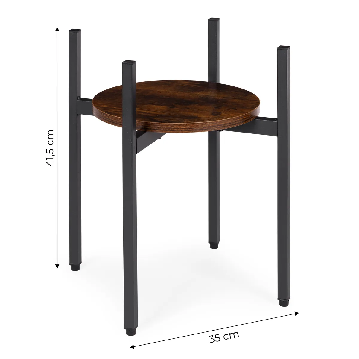 Virágtartó állvány, ModernHome ME-ATS08, fekete – 5. kép Virágtartó állvány, ModernHome ME-ATS08, fekete – 5. kép