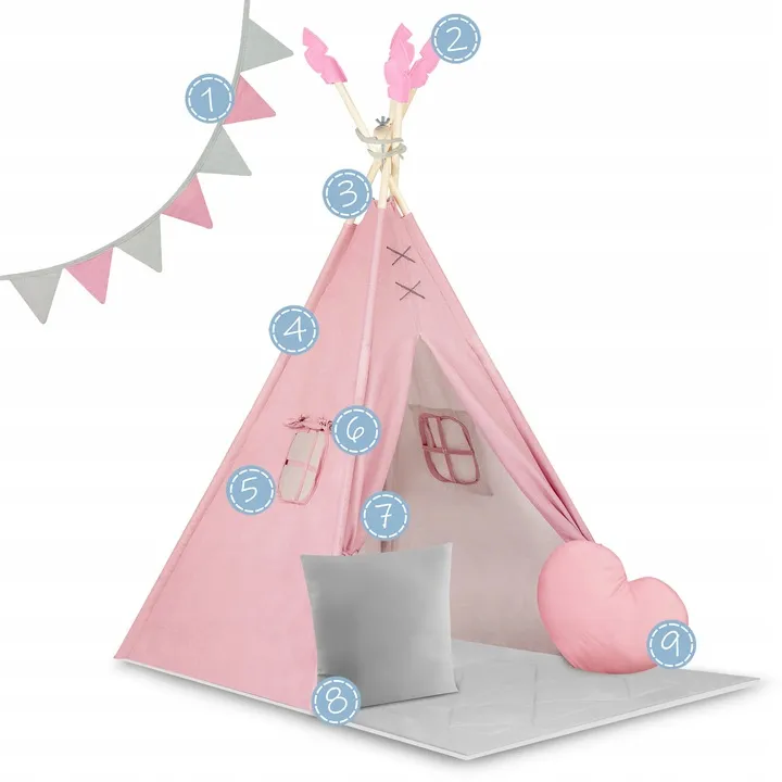 Gyereksátor, Nukido NK-406 Tipi, 116 x 116 x 165 cm – 9. kép Gyereksátor, Nukido NK-406 Tipi, 116 x 116 x 165 cm – 9. kép