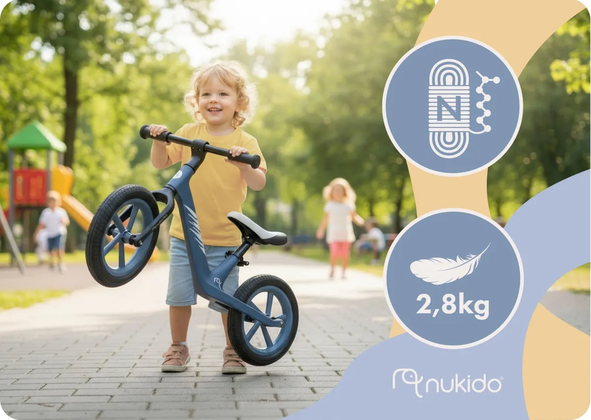 Kétkerekű futóbicikli, Nukido Light Flee, kék – 7. kép Kétkerekű futóbicikli, Nukido Light Flee, kék – 7. kép