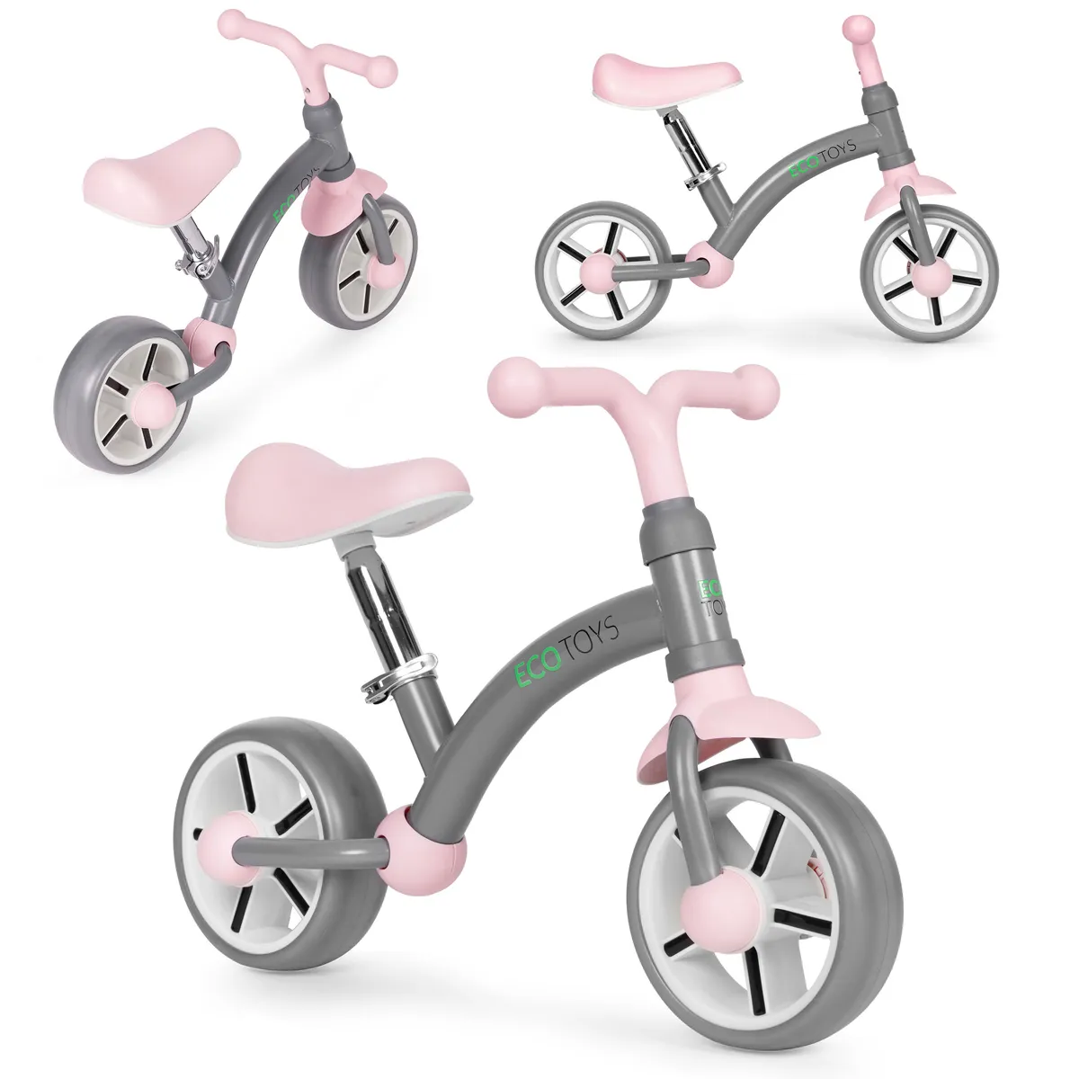 Kétkerekű futóbicikli, ECOTOYS LC-V1252, szürke – 1. kép