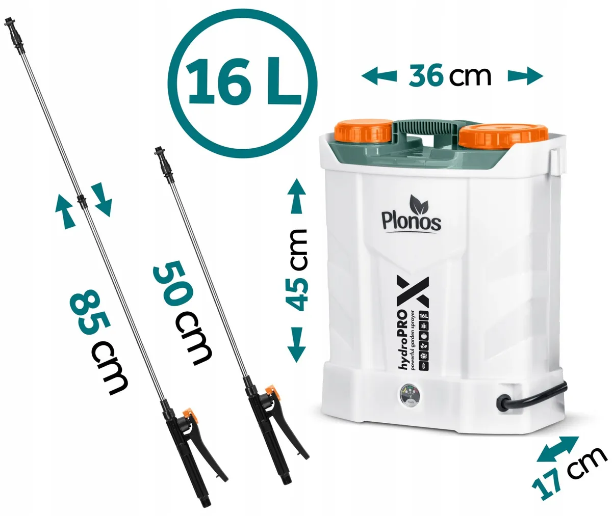 Akkumulátoros permetező, Plonos PL-602, szürke – 10. kép
