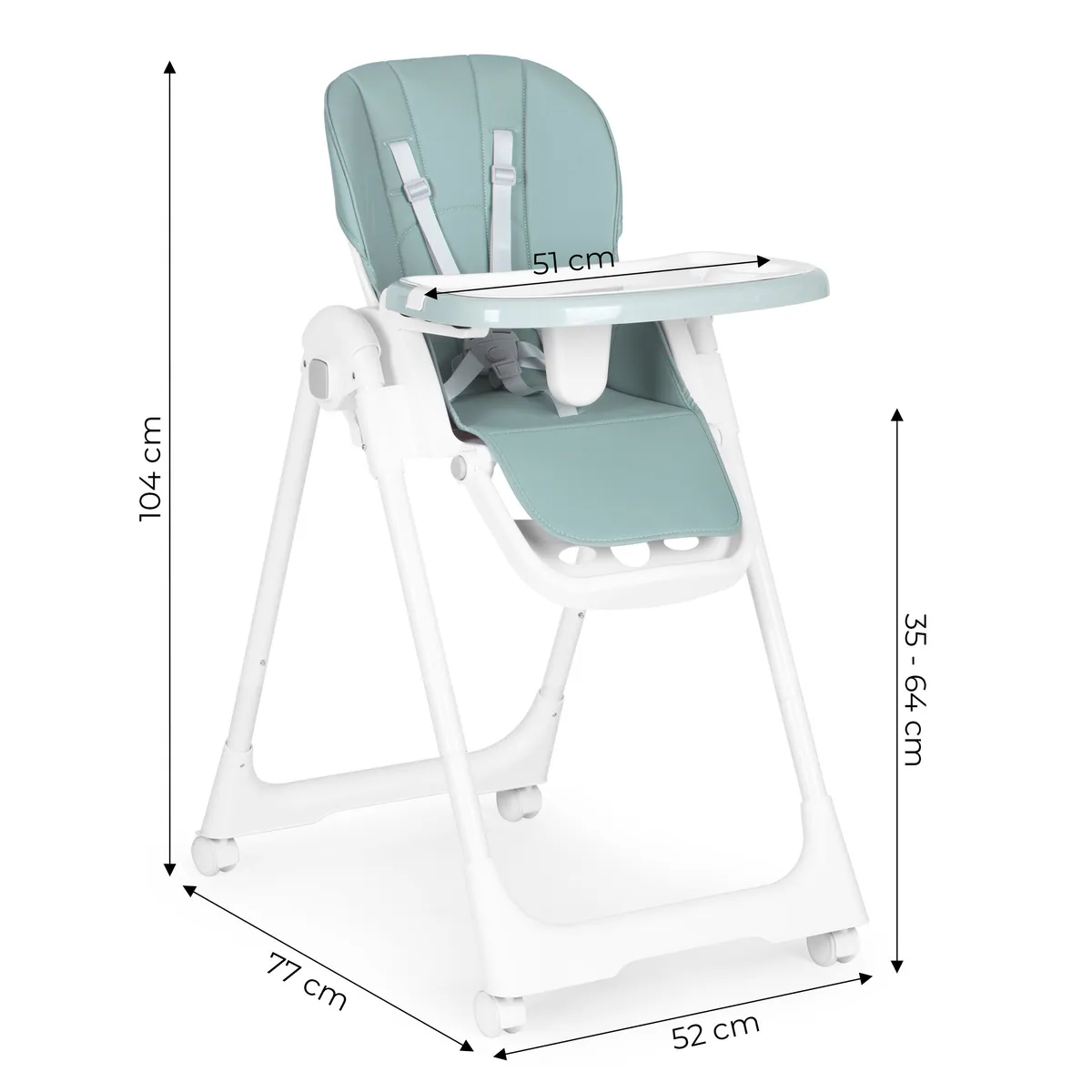 Etetőszék, ECOTOYS HA-013, zöld – 7. kép