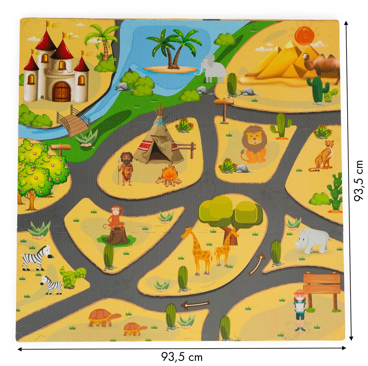 Játszószőnyeg, ECOTOYS ECOEVA009, szafari minta – 4. kép