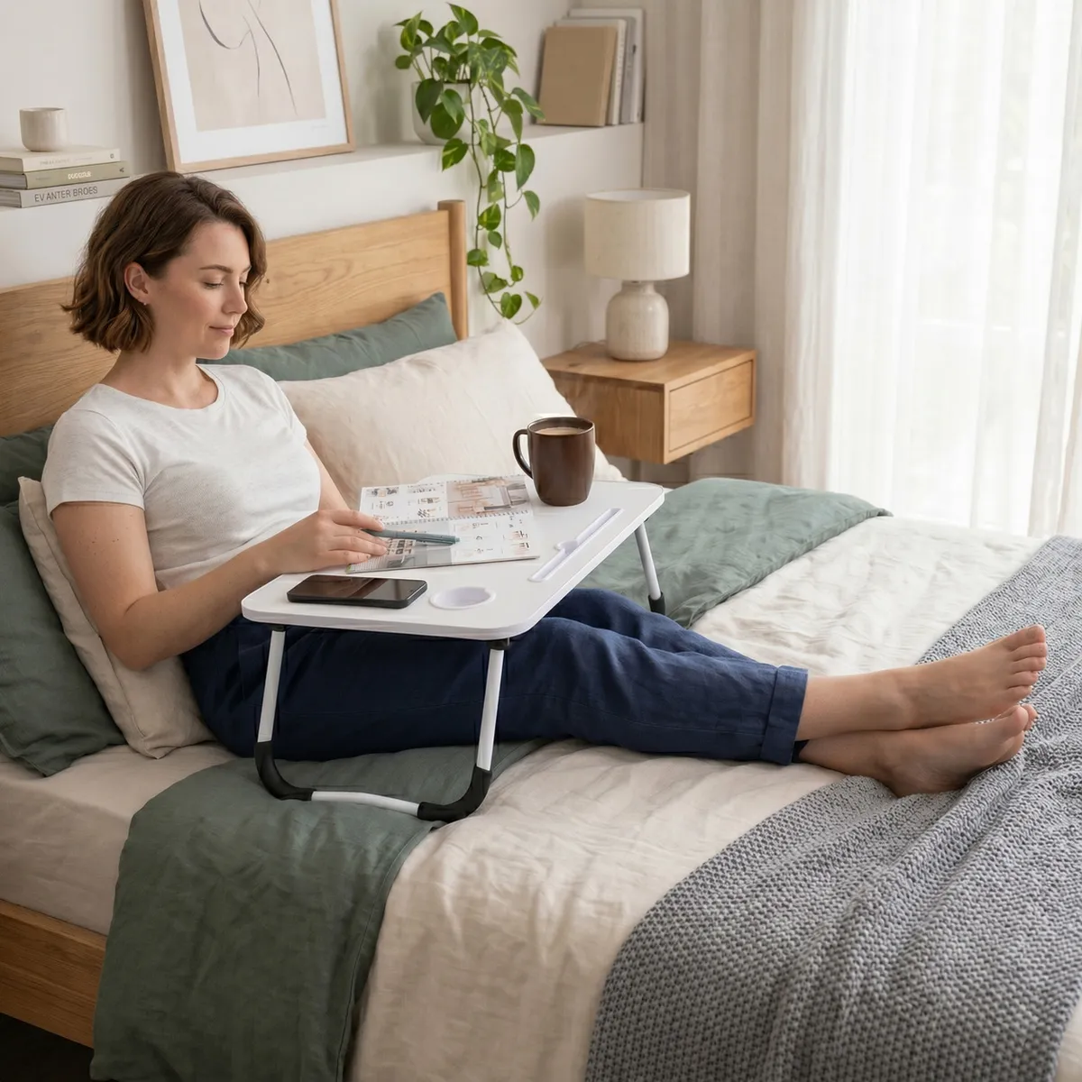 Laptoptartó, ModernHome PJJLT0001-5, 60 x 40 x 25 cm – 2. kép