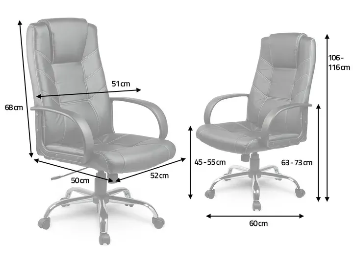 Irodai szék, Sofotel EG-221, fekete – 11. kép